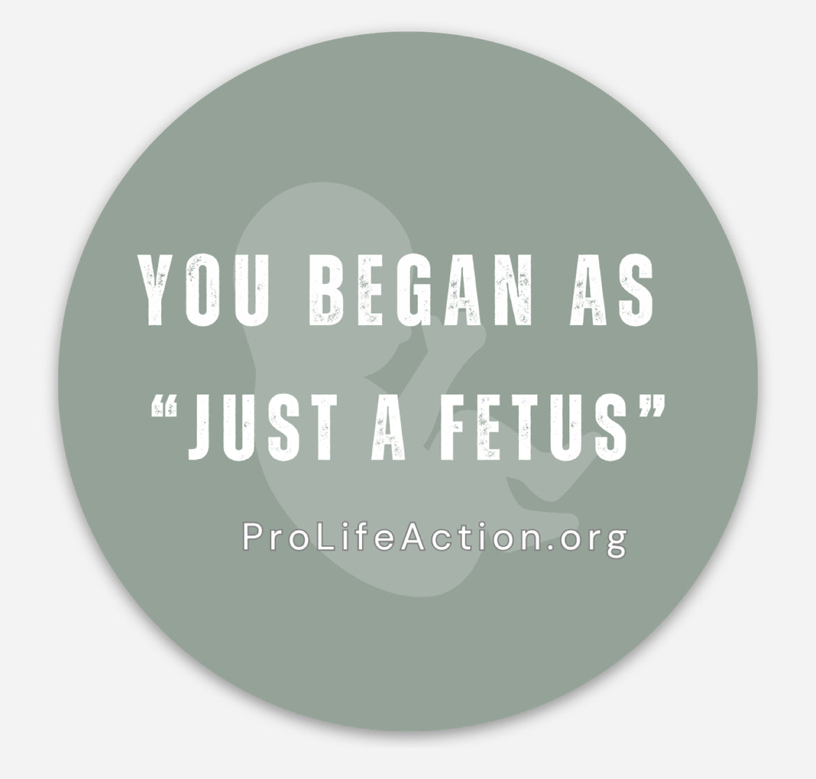 You Began as "Just a Fetus" Sticker