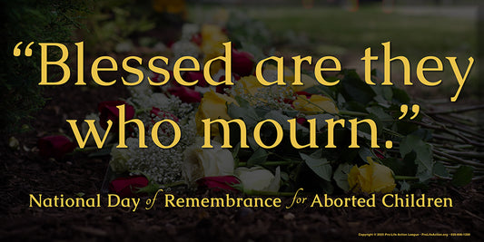 6' x 3' "Blessed are they who mourn" Banner