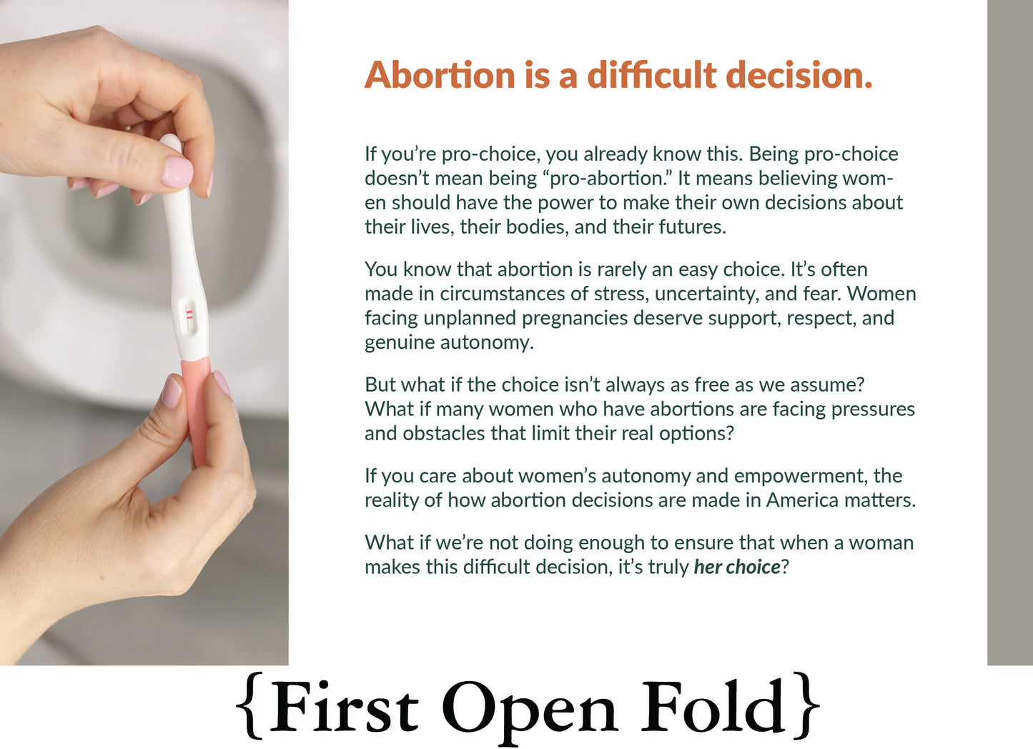 "Pro-Choice? A call to action." Pamphlet (100 count)
