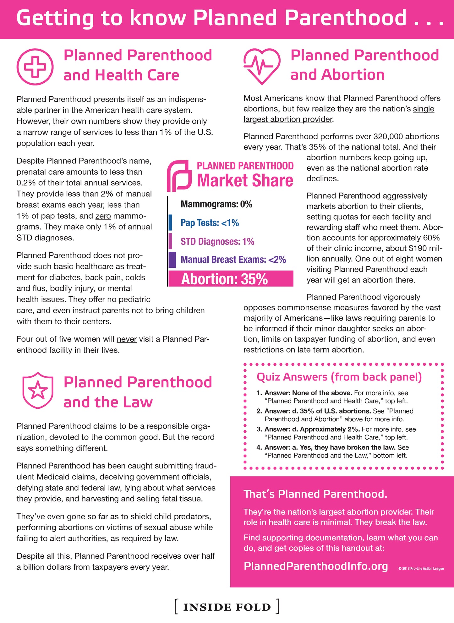 "Getting to know Planned Parenthood" Pamphlet (100 count)